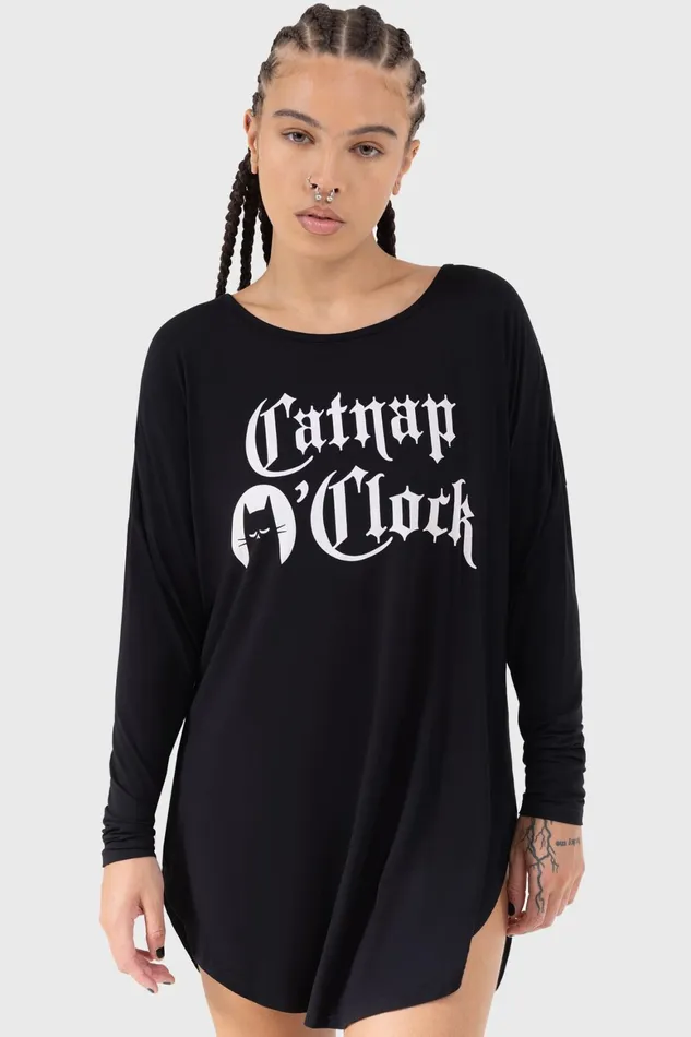 Killstar Catnap Lounge Dress Women Mini