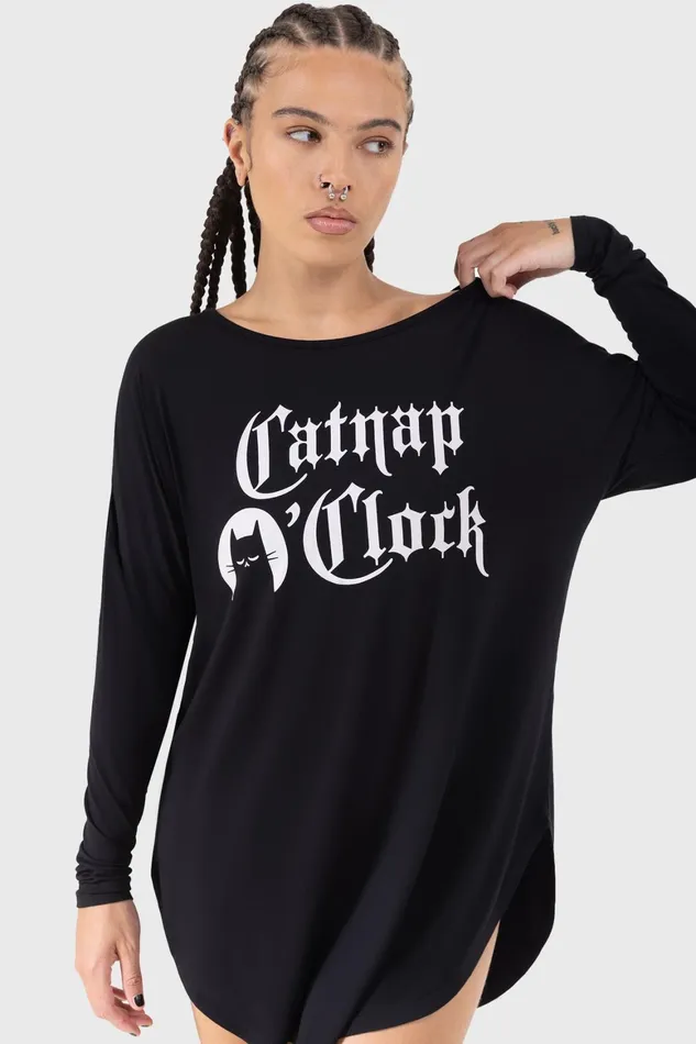 Killstar Catnap Lounge Dress Women Mini
