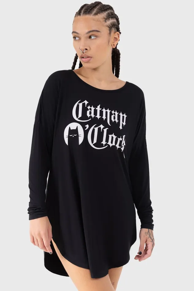 Killstar Catnap Lounge Dress Women Mini