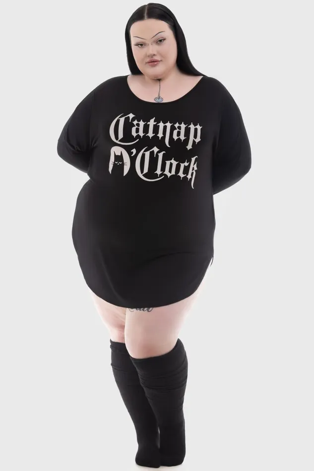 Killstar Catnap Lounge Dress Women Mini