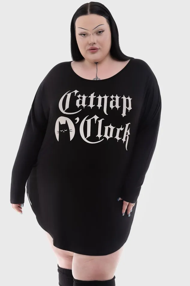 Killstar Catnap Lounge Dress Women Mini