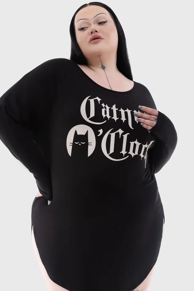 Killstar Catnap Lounge Dress Women Mini