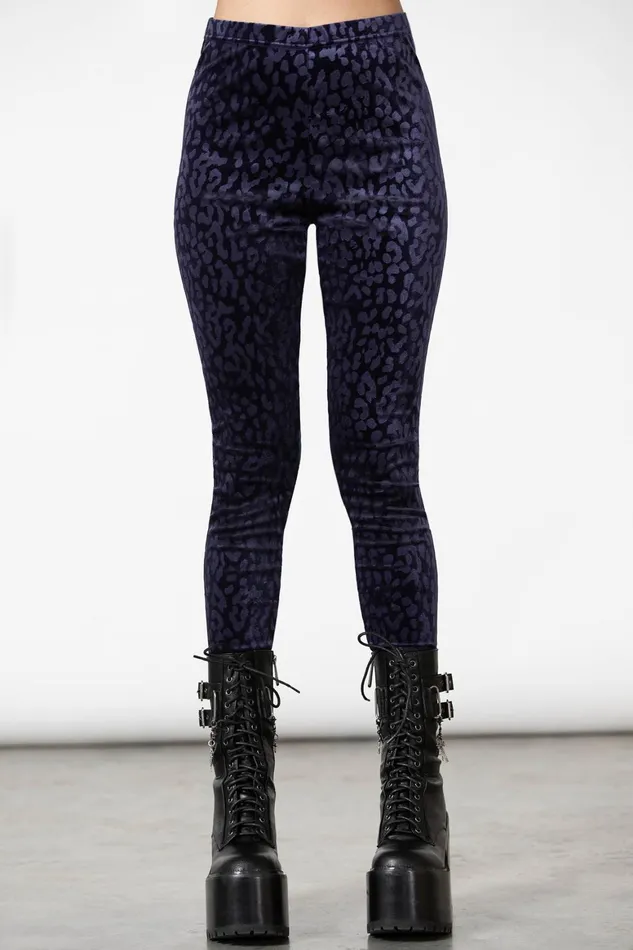 Killstar Caturday Leggings PLUM Women Going Out