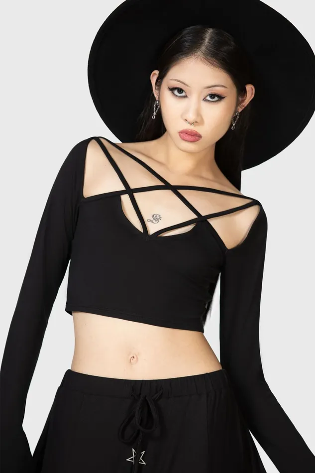 Killstar Celestial Night Crop Top Women Basics