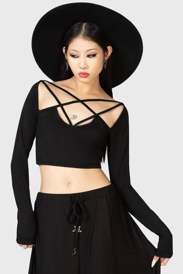 Killstar Celestial Night Crop Top Women Basics