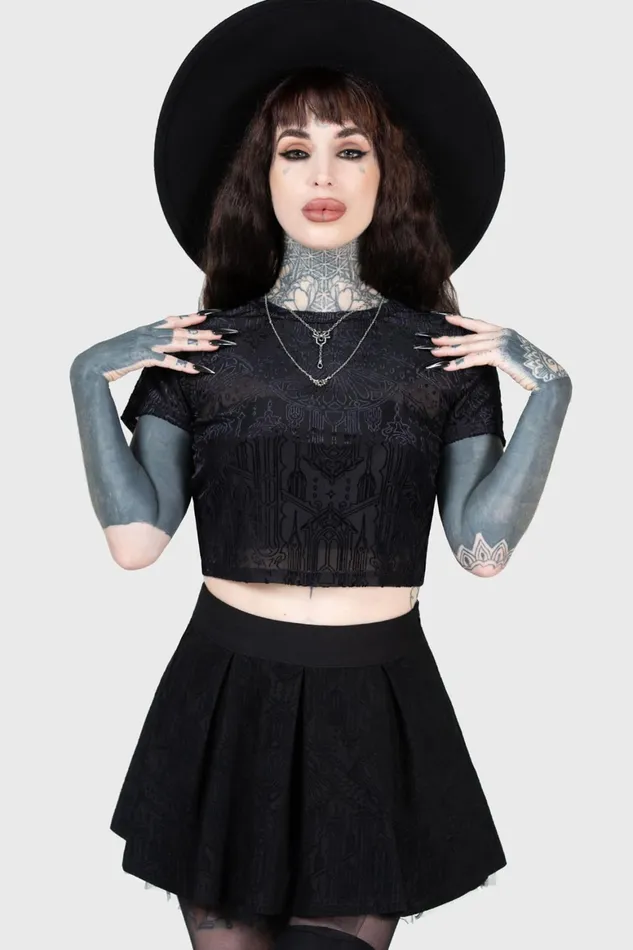 Killstar Chapel Of Hatred Crop Top Women Crop