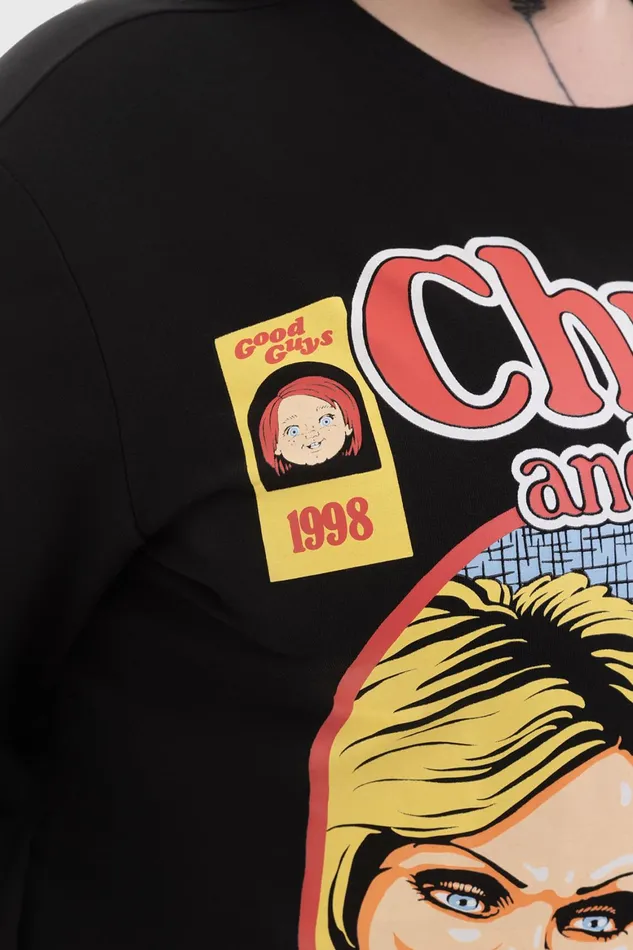 Killstar Chucky and Tiff Forever Sweatshirt Men Graphic Tops