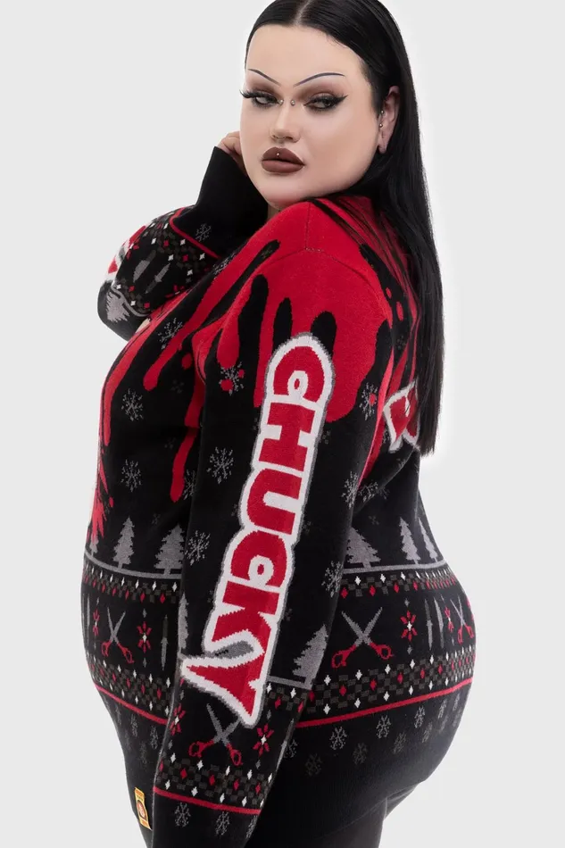 Killstar Chucky Wanna Play Sweater Women Sweaters