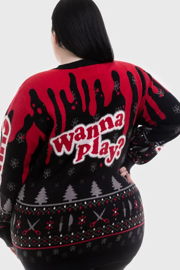 Killstar Chucky Wanna Play Sweater Women Sweaters