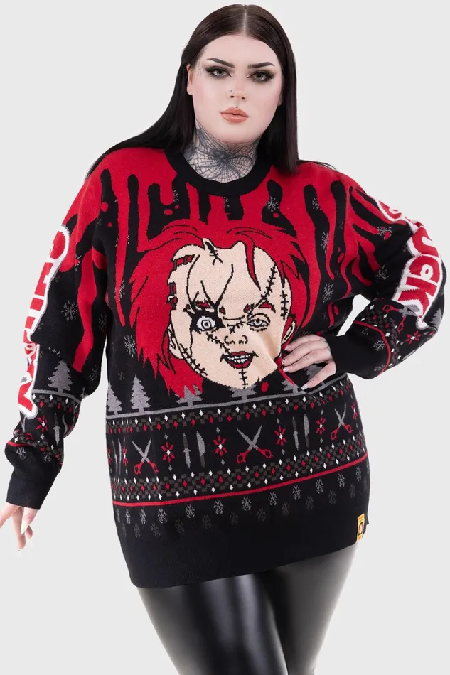 Killstar Chucky Wanna Play Sweater Women Sweaters