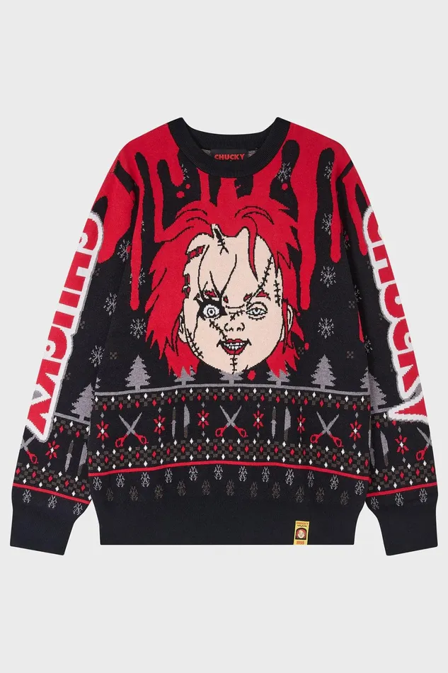 Killstar Chucky Wanna Play Sweater Women Sweaters
