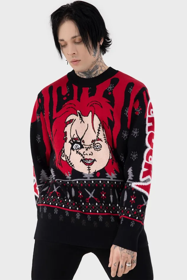 Killstar Chucky Wanna Play Sweater Women Sweaters