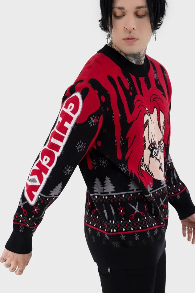 Killstar Chucky Wanna Play Sweater Women Sweaters