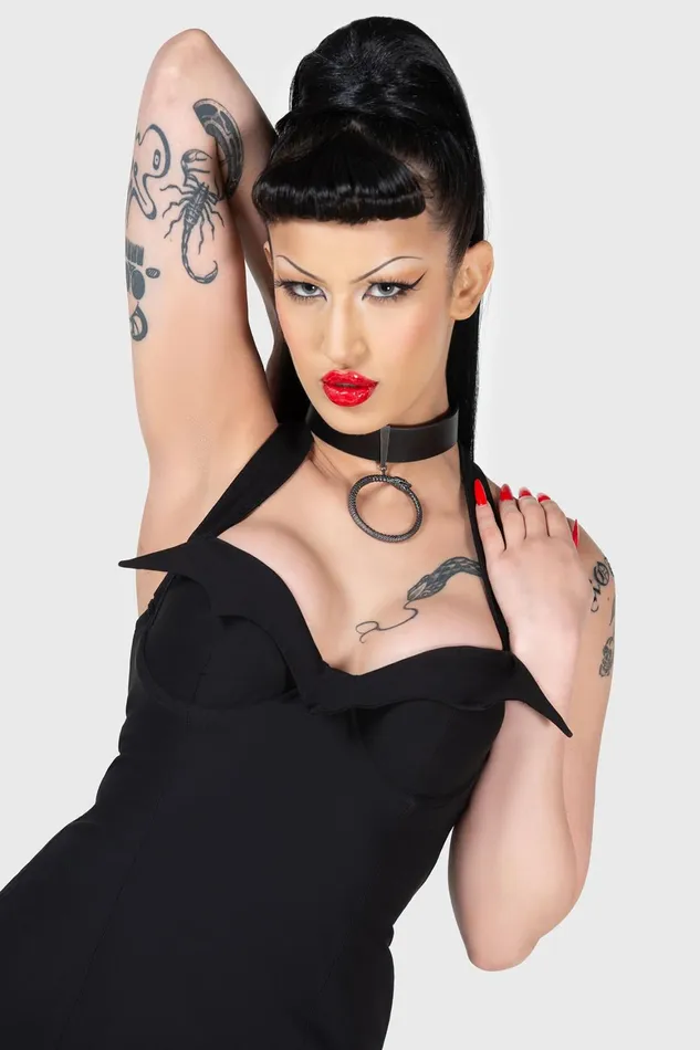Killstar Classy Chassy Dress Women Midi