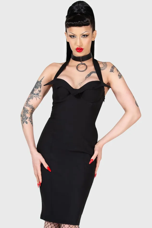Killstar Classy Chassy Dress Women Midi