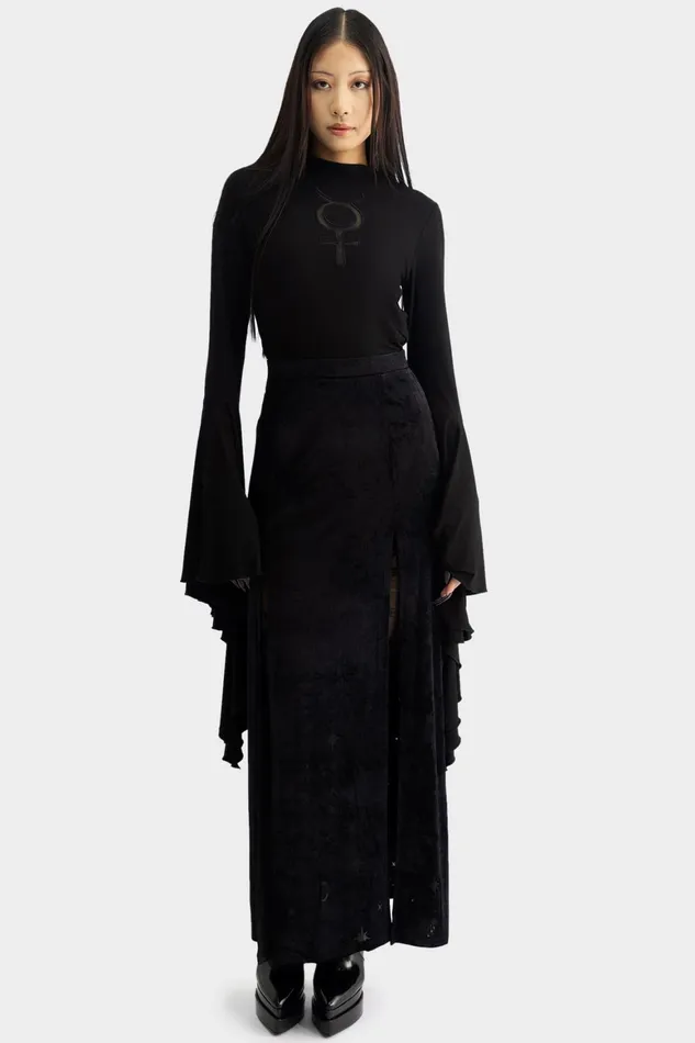 Killstar Coma Star Maxi Skirt Women Maxi Skirts
