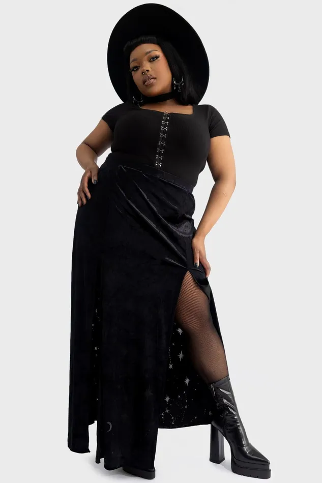 Killstar Coma Star Maxi Skirt Women Maxi Skirts