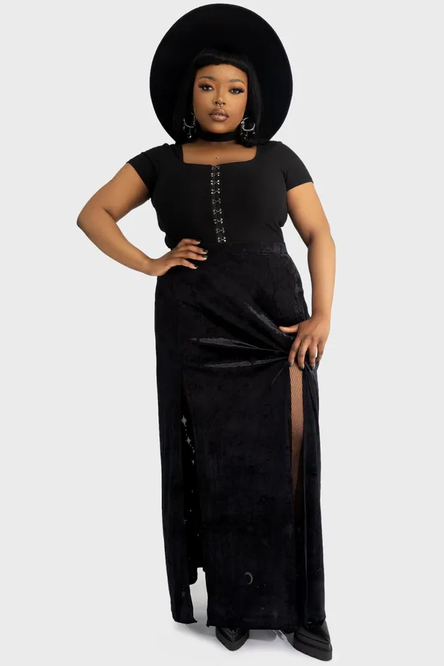 Killstar Coma Star Maxi Skirt Women Maxi Skirts