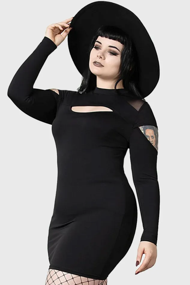 Killstar Cosmic Shift Long Sleeve Dress Women Mini