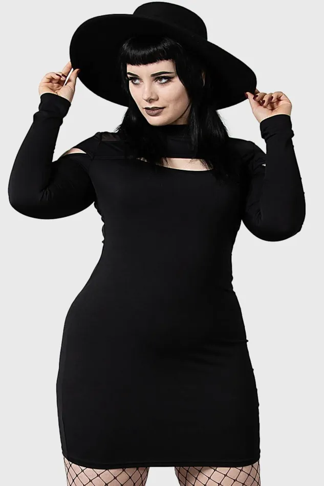 Killstar Cosmic Shift Long Sleeve Dress Women Mini