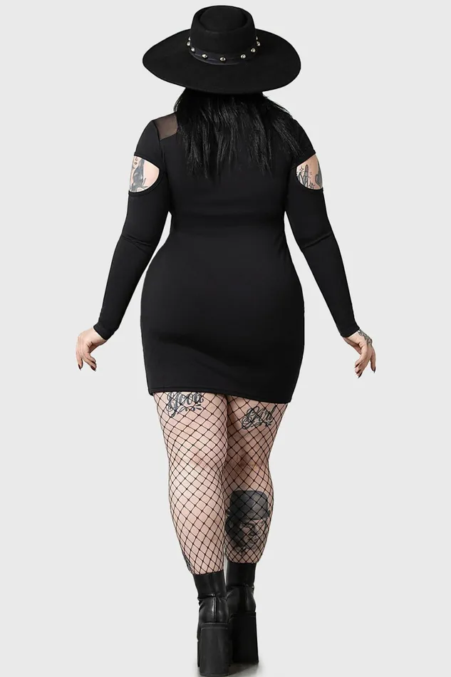 Killstar Cosmic Shift Long Sleeve Dress Women Mini