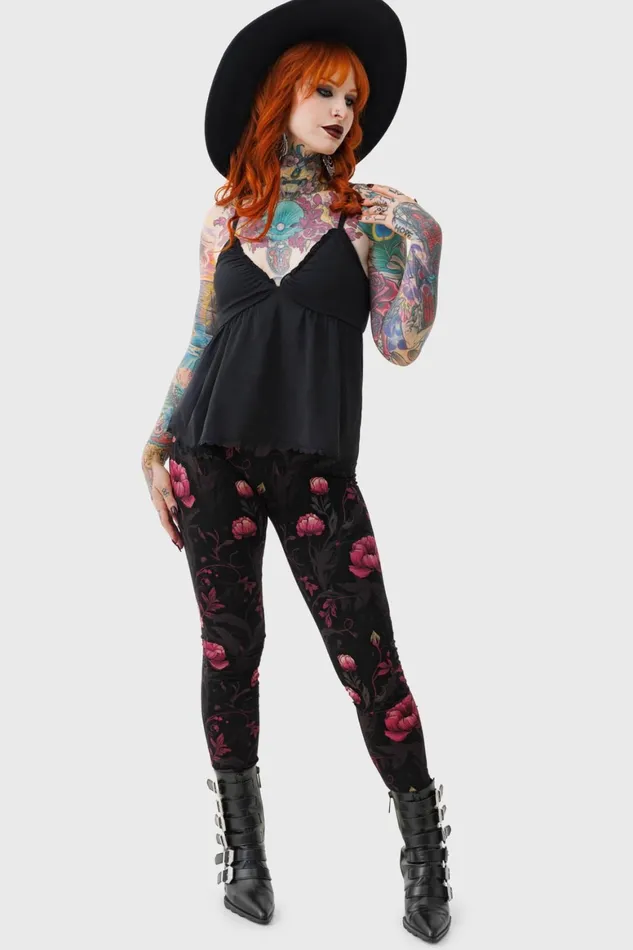 Killstar Cottage Chorus Leggings Women Leggings
