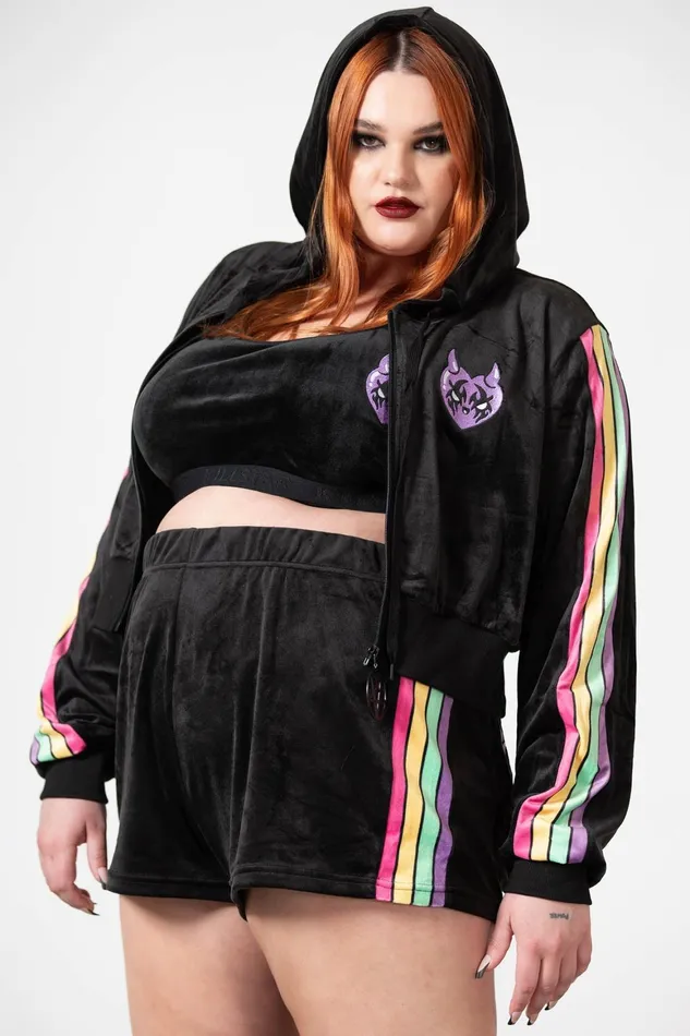 Killstar Coven Chill Velour Hoodie Women Loungewear