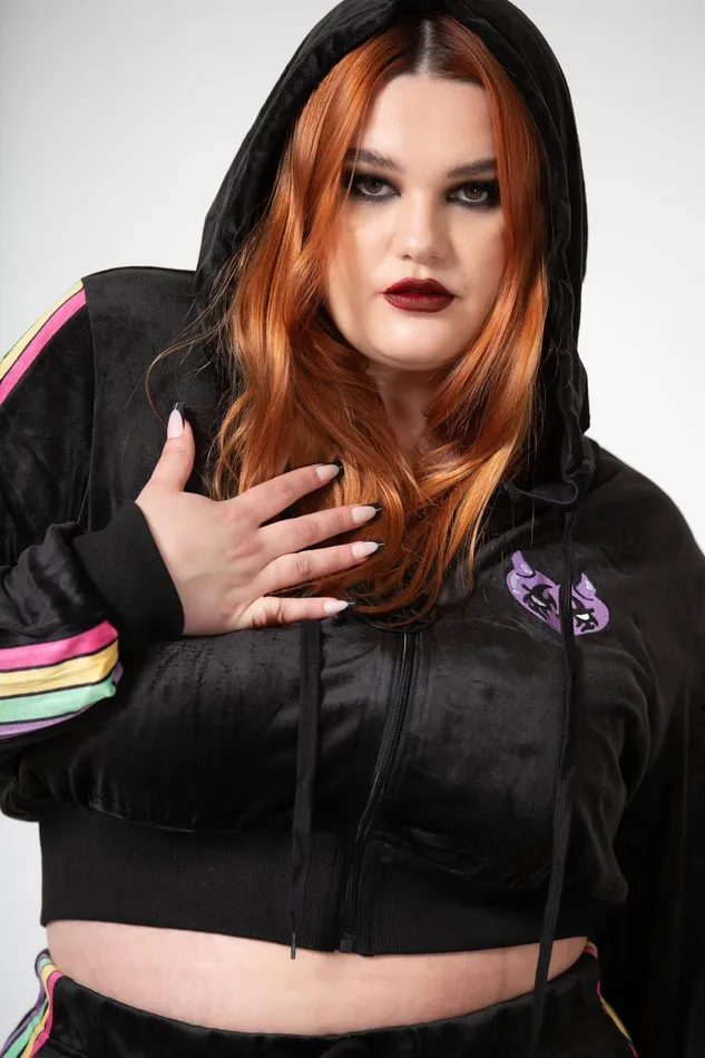 Killstar Coven Chill Velour Hoodie Women Loungewear