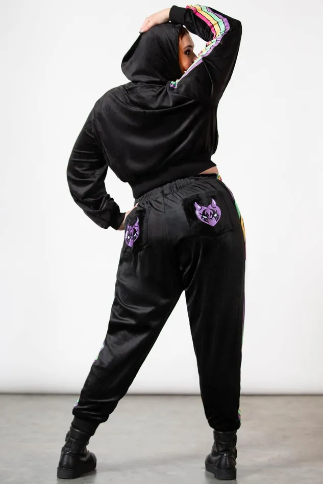 Killstar Coven Chill Velour Joggers Women Chill Out