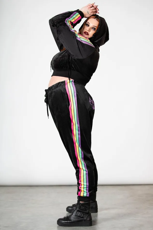 Killstar Coven Chill Velour Joggers Women Chill Out