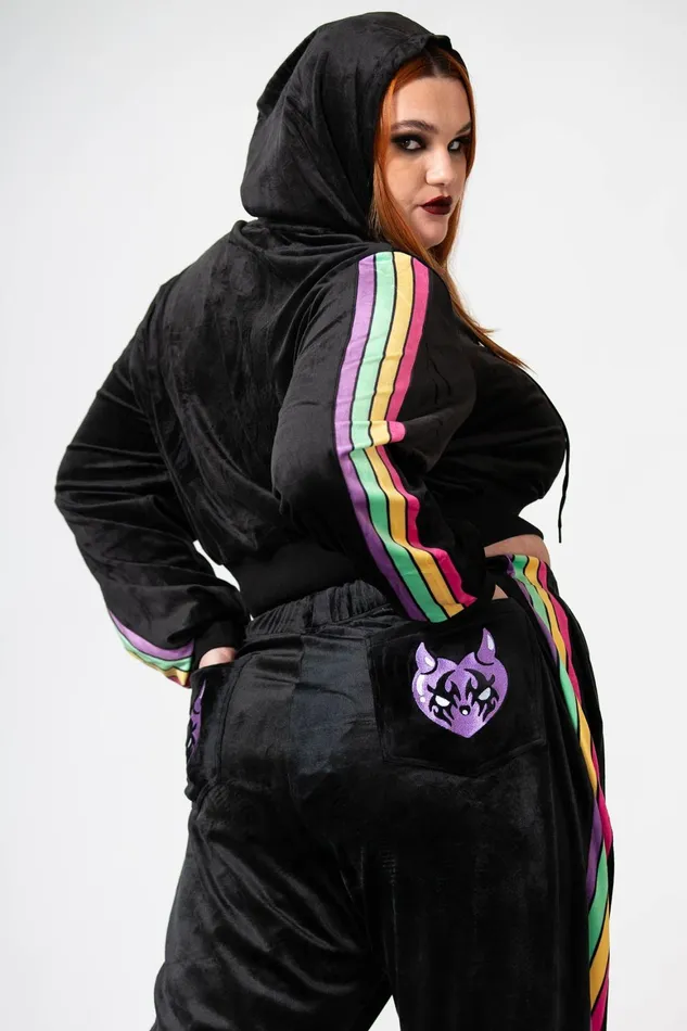 Killstar Coven Chill Velour Joggers Women Chill Out