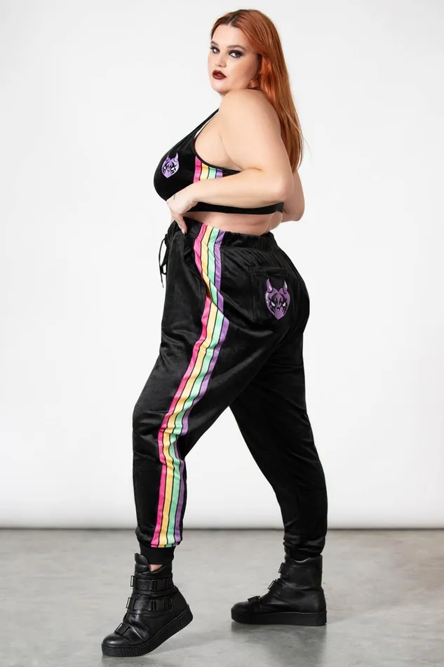 Killstar Coven Chill Velour Joggers Women Chill Out