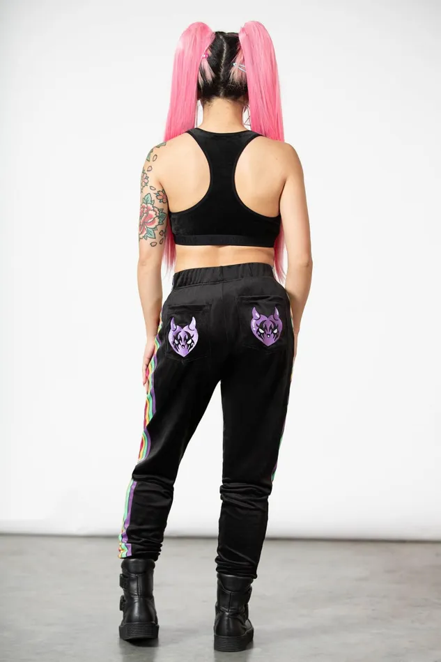 Killstar Coven Chill Velour Joggers Women Chill Out
