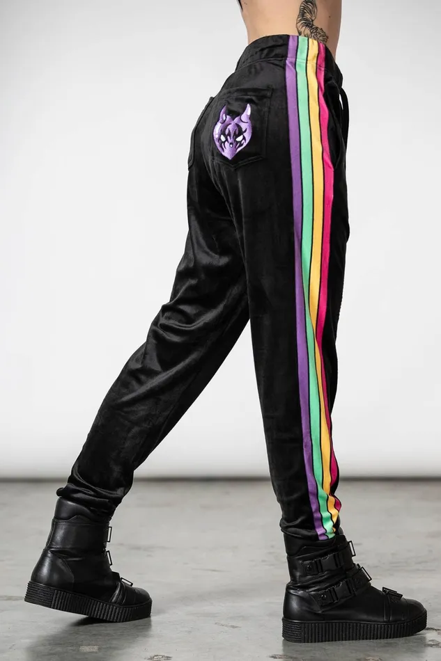 Killstar Coven Chill Velour Joggers Women Chill Out