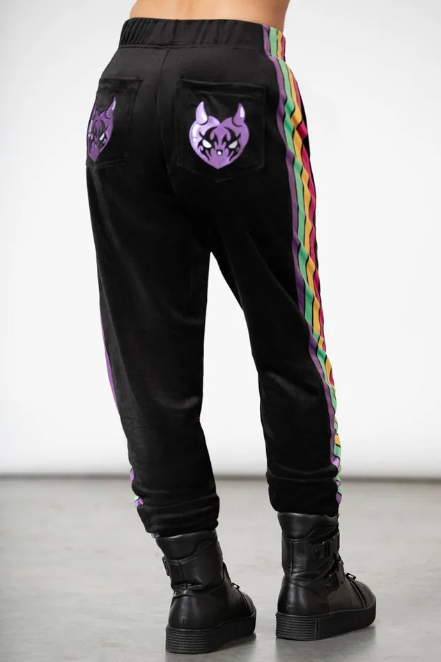 Killstar Coven Chill Velour Joggers Women Chill Out