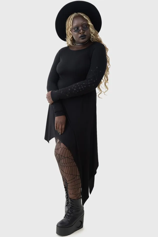 Killstar Crescent Doom Dress Women Midi