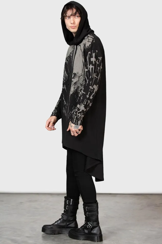 Killstar Cross The Bear Longline Hoodie Women Hoodies