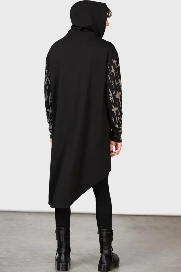 Killstar Cross The Bear Longline Hoodie Women Hoodies