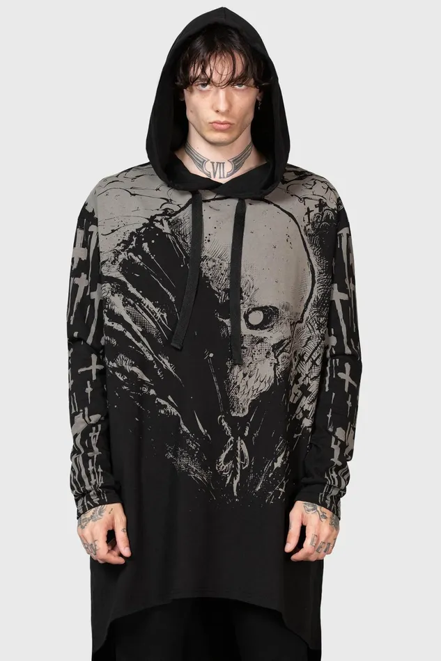 Killstar Cross The Bear Longline Hoodie Women Hoodies