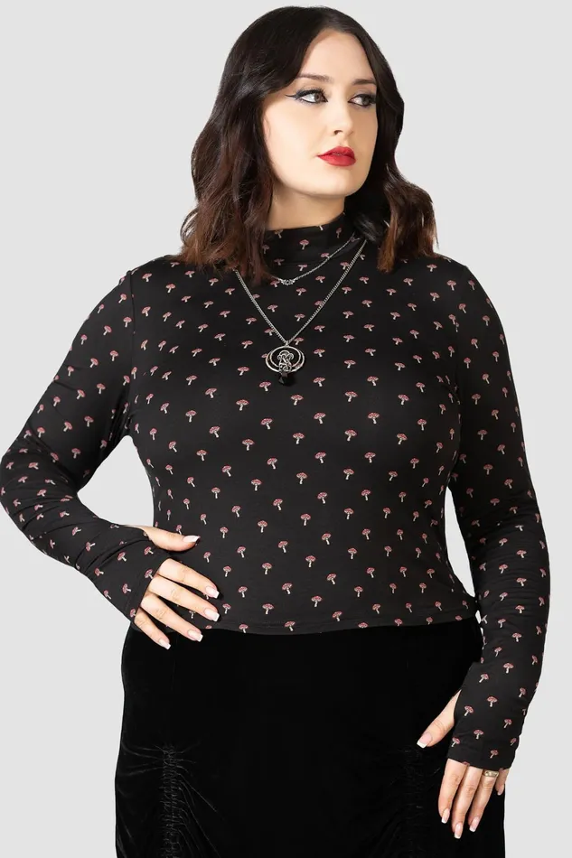 Killstar Dapperling Long Sleeve Top Women Long Sleeves