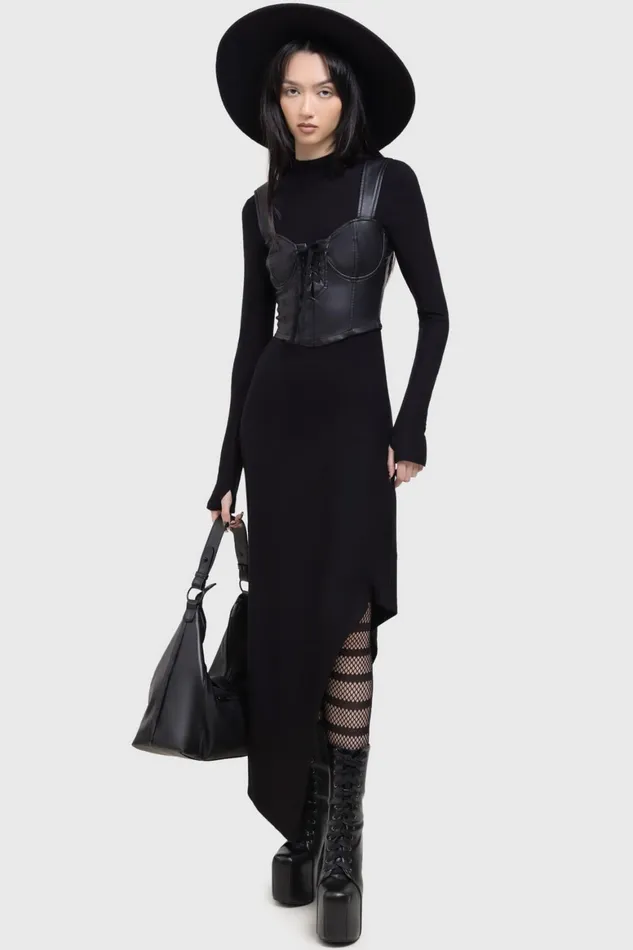 Killstar Dark Presence Dress Women Midi