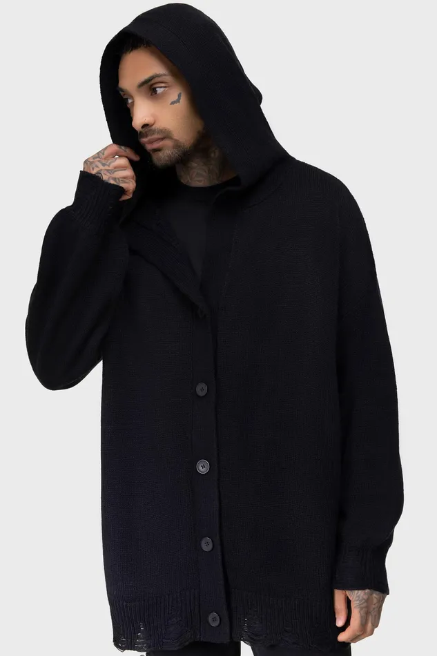 Killstar Darkmoor Academy Hooded Cardigan Women Cardigans