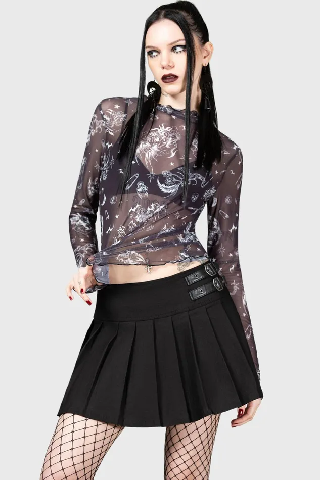 Killstar Dazed Skull Crop Top Women Crop