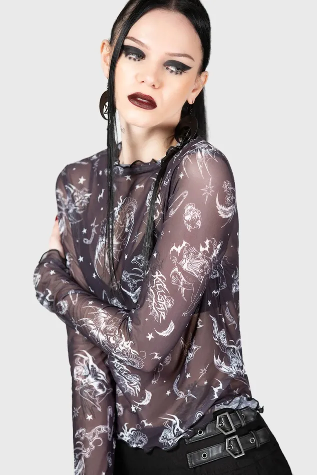 Killstar Dazed Skull Crop Top Women Crop