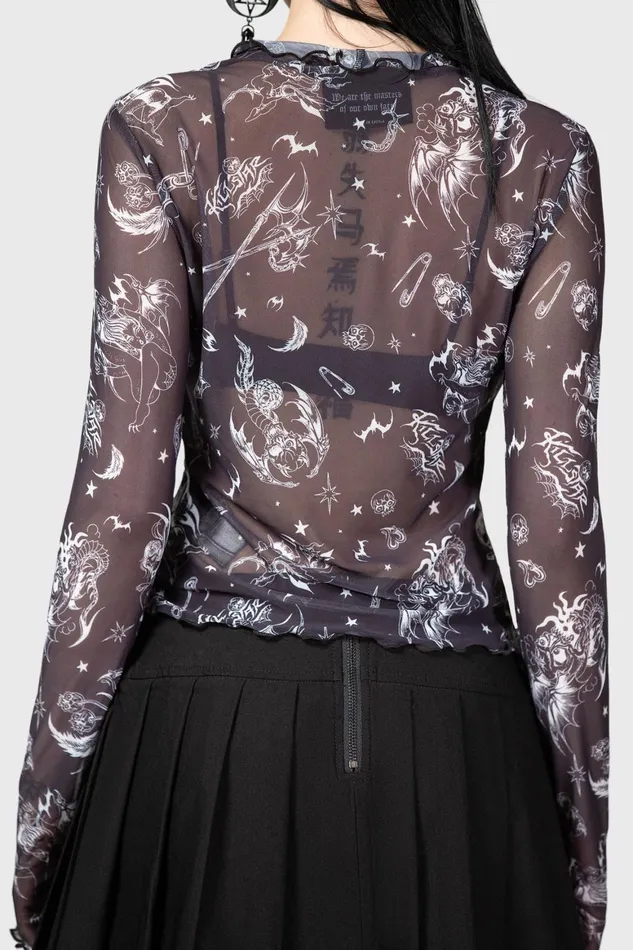 Killstar Dazed Skull Crop Top Women Crop