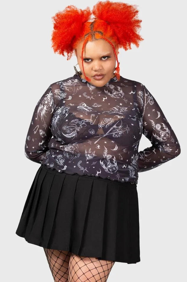 Killstar Dazed Skull Crop Top Women Crop