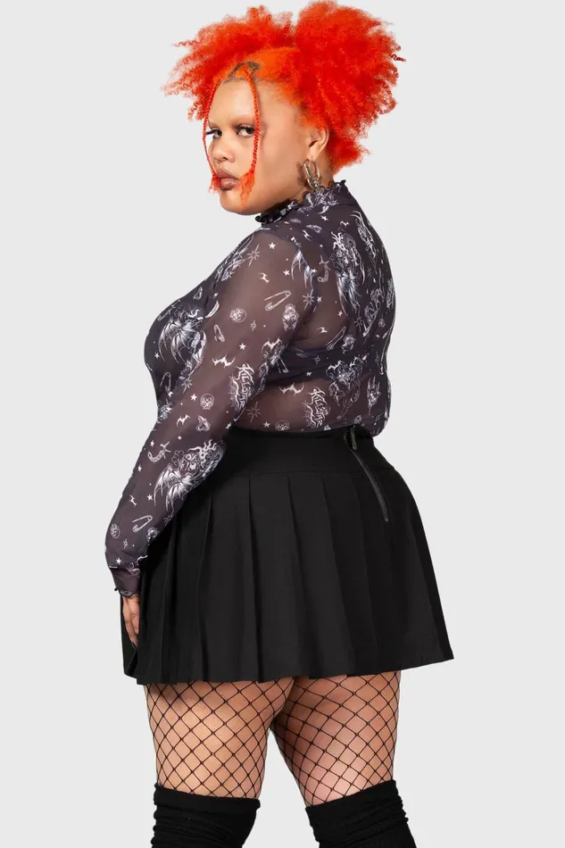 Killstar Dazed Skull Crop Top Women Crop