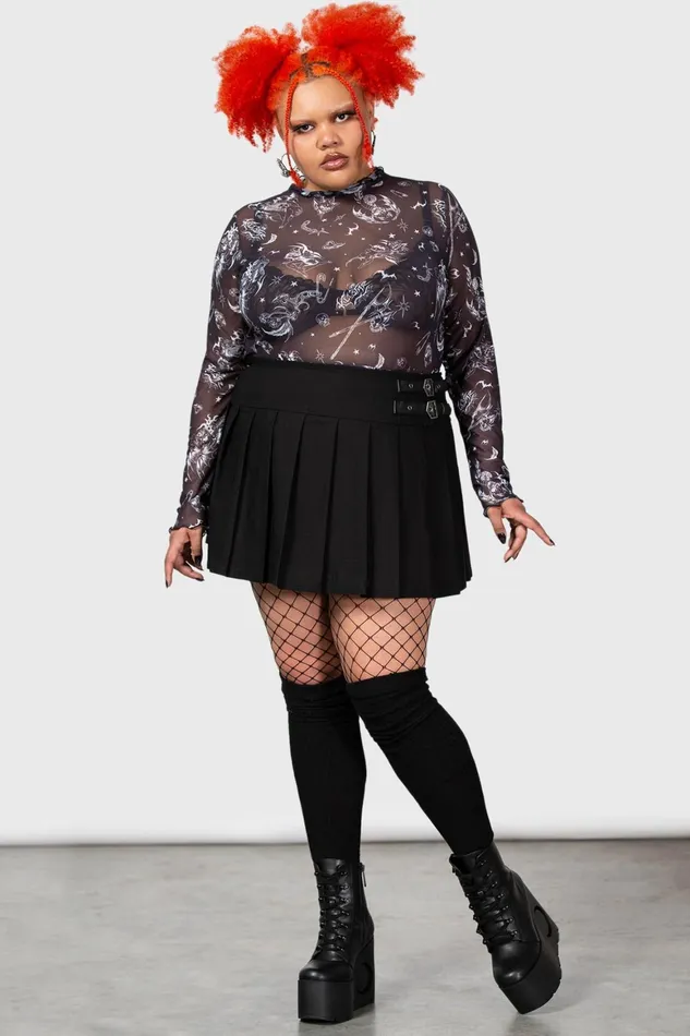Killstar Dazed Skull Crop Top Women Crop
