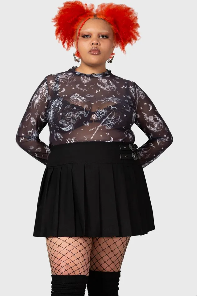 Killstar Dazed Skull Crop Top Women Going Out