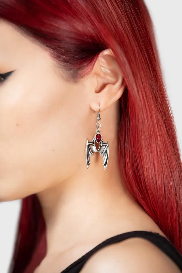 Killstar Demon Night Drop Earrings RED Women Earrings